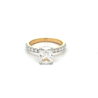 2 Carat Pave Setting Emerald Diamond Ring