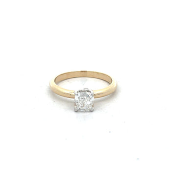 1 Carat Solitaire Cushion Portugues Diamond Engagement Ring