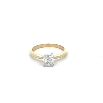 1 Carat Solitaire Cushion Portugues Diamond Engagement Ring