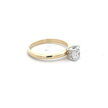 1 Carat Solitaire Cushion Portugues Diamond Engagement Ring