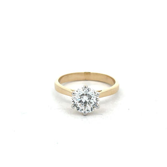  1.7 Carat Round 6-Prong Round Cut Diamond Ring