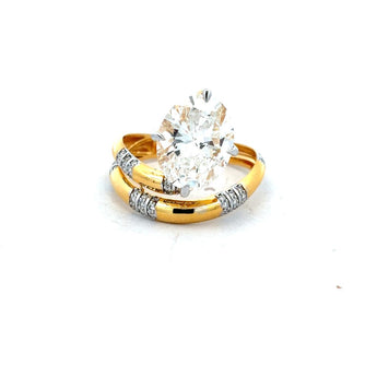 4 Carat Oval Cut Diamond Ring 