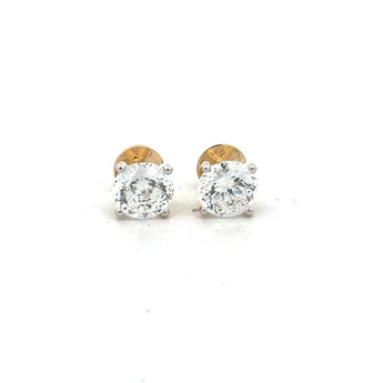 2 Carat Timeless Four-Prong Round Diamond Studs