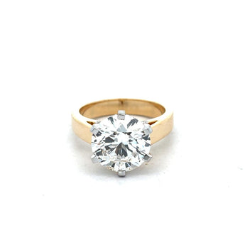 5 Carat Minimalist Round Diamond Engagement Ring