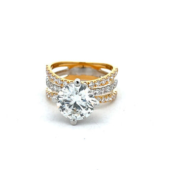 4 Carat Elegant Split Band Diamond Engagement Ring