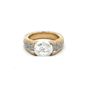 4 Carat Cushion Diamond Statement Ring