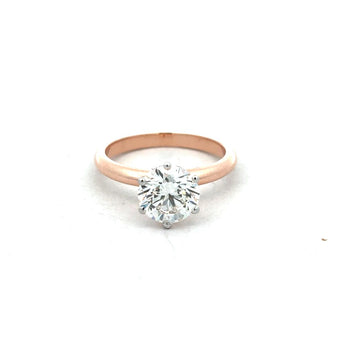 2 Carat Rose Gold Diamond Engagement Ring
