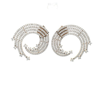 Swirl Statement Dimaond Earrings