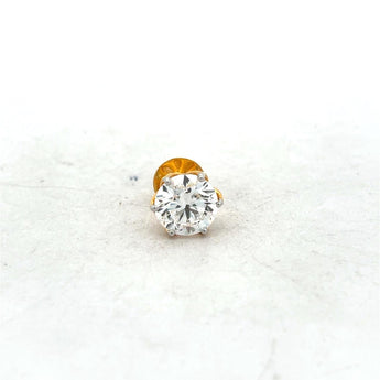 Round Sparkling Diamond Cluster Earrings