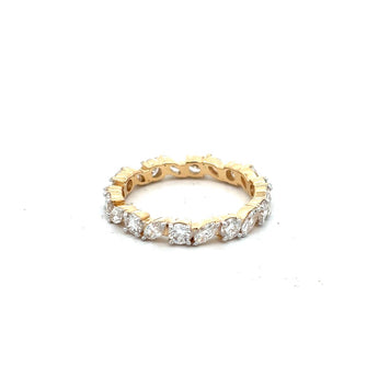 Marquise and Round Diamond Eternity Band