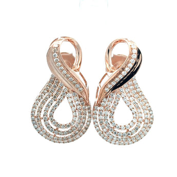 Infinite Loop Diamond Drop Earrings