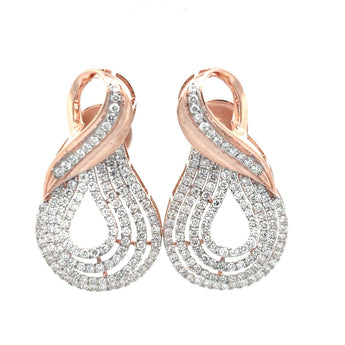 Infinite Loop Diamond Drop Earrings