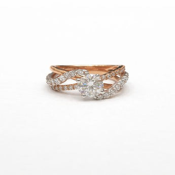 Twisted Pavé Band  Ring for Women
