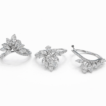 Modern 4.77 Carat Oval Diamond Wrap Ring with Sparkling Side Stones