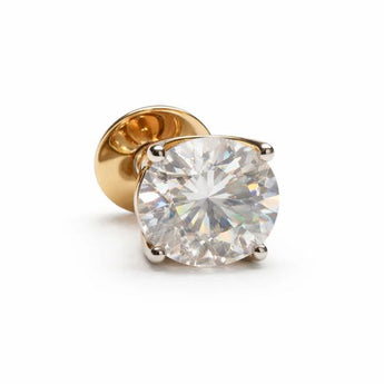 Premium 14K Gold Large Round Solitaire Diamond Studs