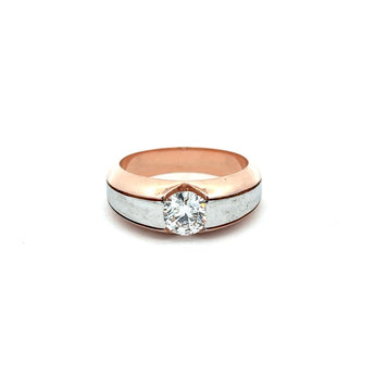 Ivana Jewels 1 ct Round Diamond Two-Tone Ring