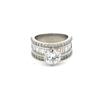 White Gold 3.85 Carat Diamond Solitaire for Marriage Proposal