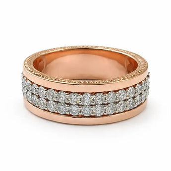 Luxury 2.153 Carat Lab-Grown Diamond Rose Gold Ring