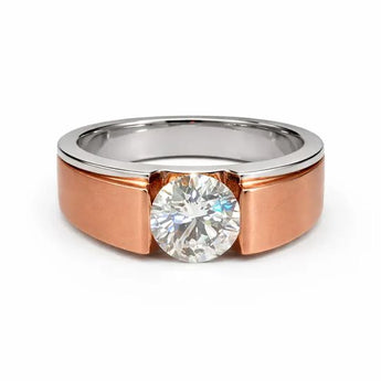 1.65 Carat Lab-Grown Diamond Wide Band Solitaire Ring