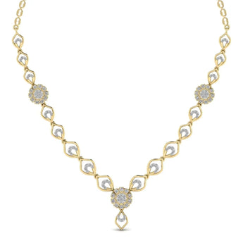 Buy Gold Diamond Minimalist Necklace at Ivana Jewels Best lab grown diamond jewellery brand