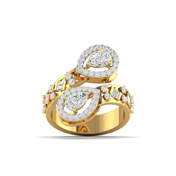 Buy Twirling Wrap Diamond Engagement Ring from Ivana Jewels Best lab grown diamond jewellery brand