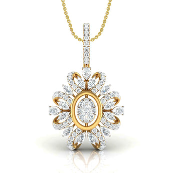Buy Blossom Multi Shapes Diamond Pendant Online from Ivana Jewels Best lab grown diamond jewellery brand