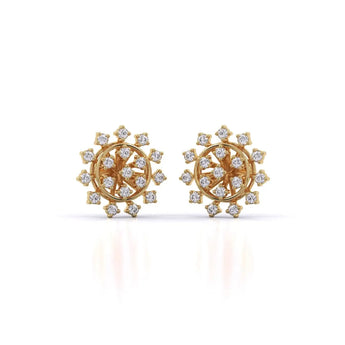 Buy Snowflake Diamond Stud Earring from Ivana Jewels Best lab grown diamond jewellery brand