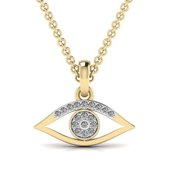 Buy Gold Evil Eye Diamond Pendant Online from Ivana Jewels Best lab grown diamond jewellery brand