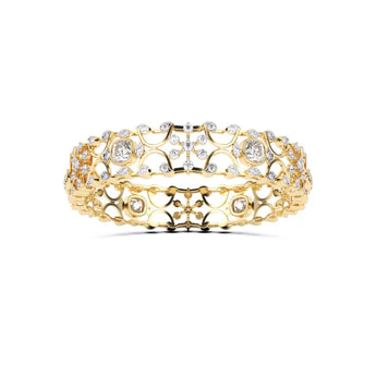 Buy Gorgeous Solitaire Cushion Diamond Bangle Online from Ivana Jewels Best lab grown diamond jewellery brand