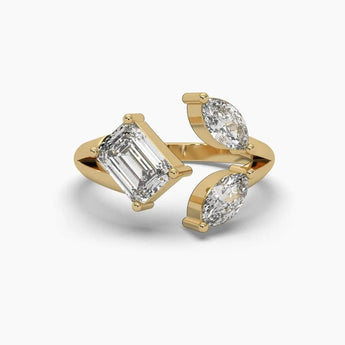 Buy Solitaire Dual Delights Diamond Cocktail Ring at Ivana Jewels Best lab grown diamond jewellery brand