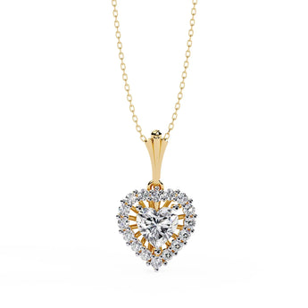 Buy Solitaire Heart Diamond Pendant Online from Ivana Jewels Best lab grown diamond jewellery brand