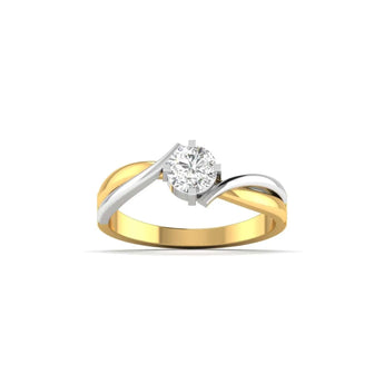 Buy Two-Tone Casual Diamond Ring at Ivana Jewels Best lab grown diamond jewellery brand