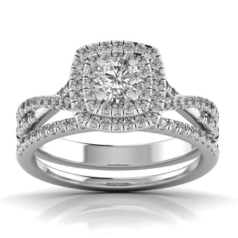 Buy Halo Band Diamond Engagement Ring from Ivana Jewels Best lab grown diamond jewellery brand
