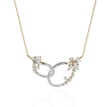 Buy Double Loop Diamond Pendant Online from Ivana Jewels Best lab grown diamond jewellery brand