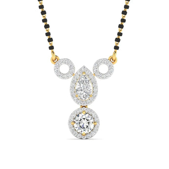 Sparkling Diamond Mangalsutra Pendant Best lab grown diamond jewellery brand