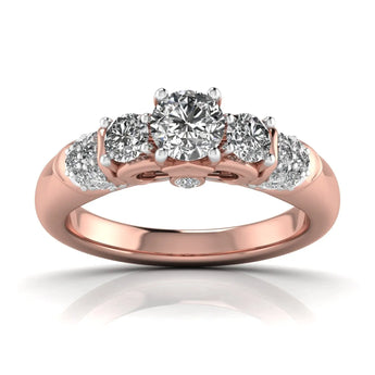 Buy Gold Elegance Diamond Engagement Ring from Ivana Jewels Best lab grown diamond jewellery brand