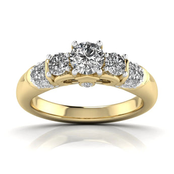 Buy Gold Elegance Diamond Engagement Ring from Ivana Jewels Best lab grown diamond jewellery brand