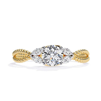 Buy Sparkling Rose Gold Casual Diamond Ring at Ivana Jewels Best lab grown diamond jewellery brand