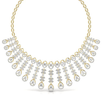 Buy Sparkling Elegance Bridal Gold Jewellery with Diamonds | Ivana Jewels Best lab grown diamond jewellery brand