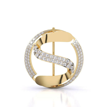 Sparkling Letter Brooch Best lab grown diamond jewellery brand