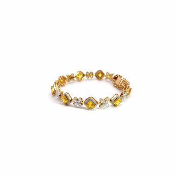 Buy Square Cut Diamond Chain Bracelet | Ivana Jewels Best lab grown diamond jewellery brand
