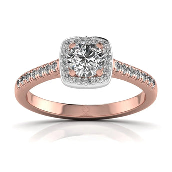 Buy Halo Spark Diamond Engagement Ring from Ivana Jewels Best lab grown diamond jewellery brand