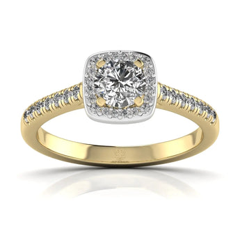 Buy Halo Spark Diamond Engagement Ring from Ivana Jewels Best lab grown diamond jewellery brand