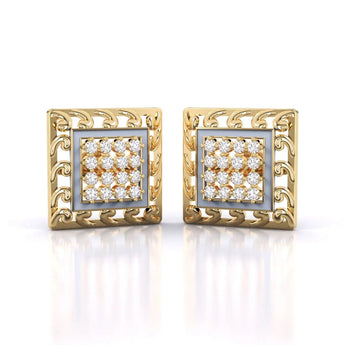 Buy Square Treasured Diamond Stud Earring from Ivana Jewels Best lab grown diamond jewellery brand