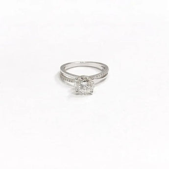 1.979 Carat Round Brilliant Diamond Engagement Ring in White Gold