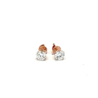 Elegant Diamond Round Earrings