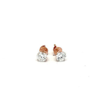 Elegant Diamond Round Earrings