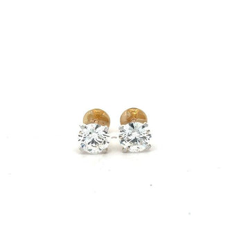 3.1 Dazzling Round Cut Diamond Studs