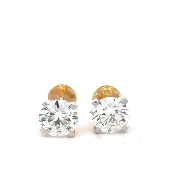 2.5 Each Carat Solitaire Studs for Women