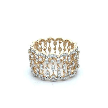 Carat Diamond Wide Band Ring in Yellow Gold